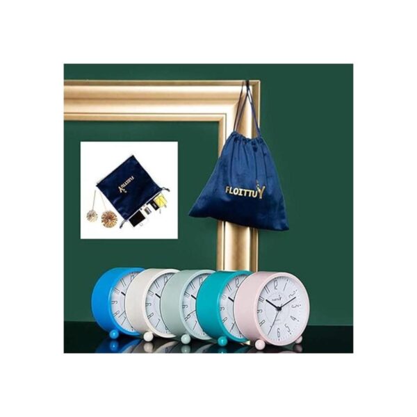 FLOITTUY Reloj despertador súper silencioso de 5 colores