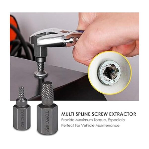 Topec 29Pcs Bolt Extractor Set and Drill Bit Kit