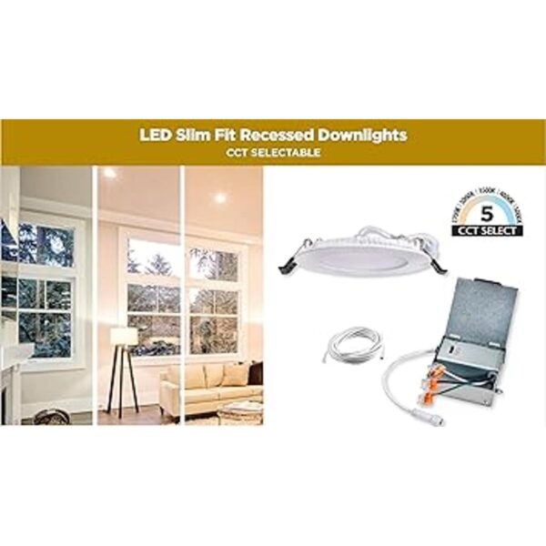 Luz descendente empotrable LED de ajuste delgado_5