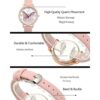 Top Plaza Reloj de pulsera de cuero para mujer elegante_3