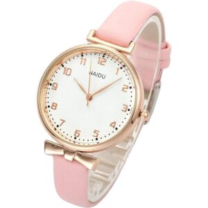 Top Plaza Reloj de pulsera de cuarzo analógico de cuero_1