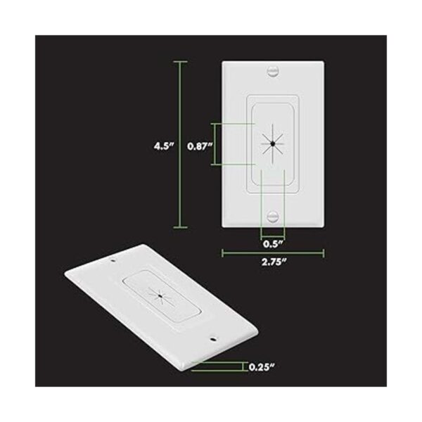 TOPGREENER Inserto de pared de goma flexible con placa de_2