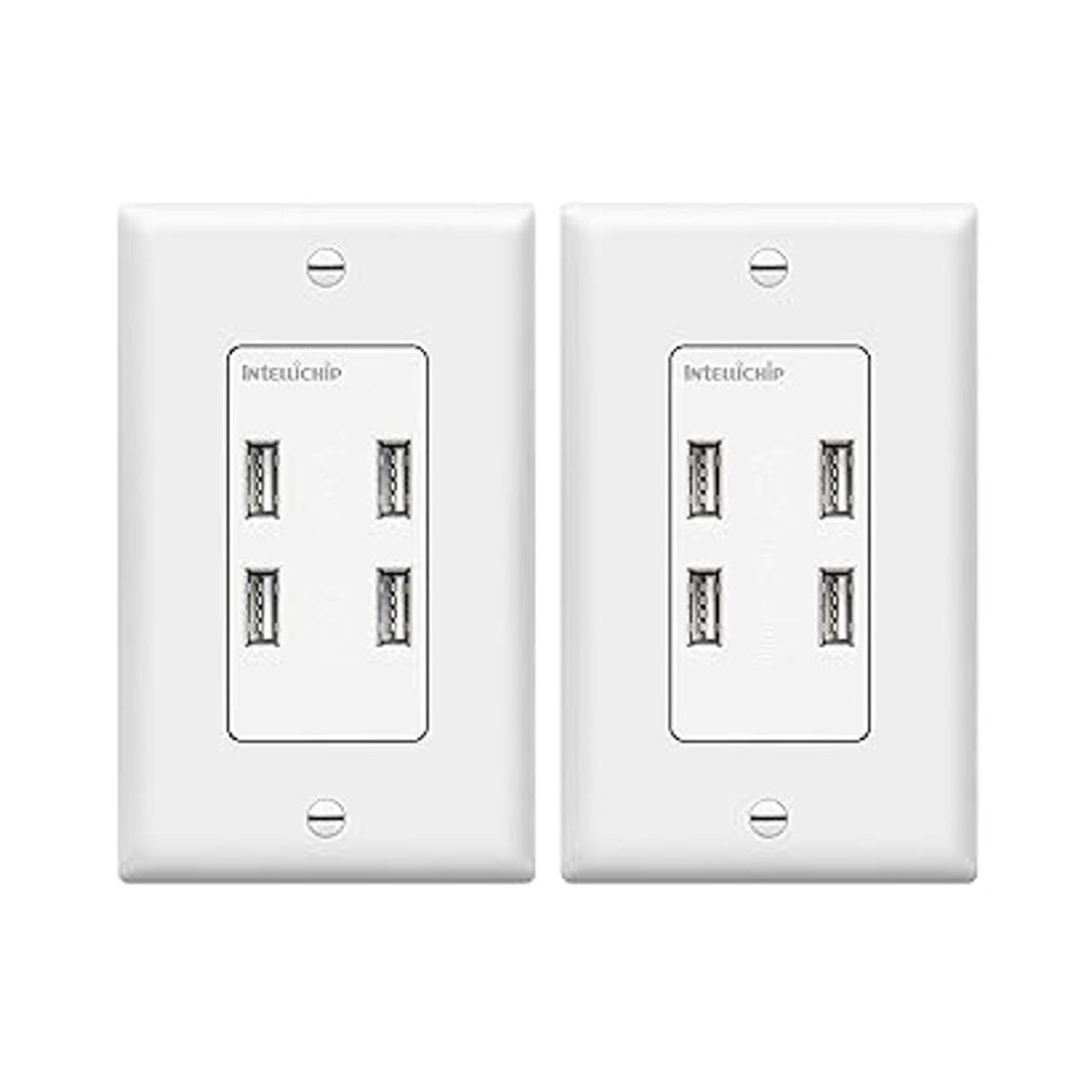 TOPGREENER 5.8A Ultra Alta Velocidad USB Quad 4 Puertos