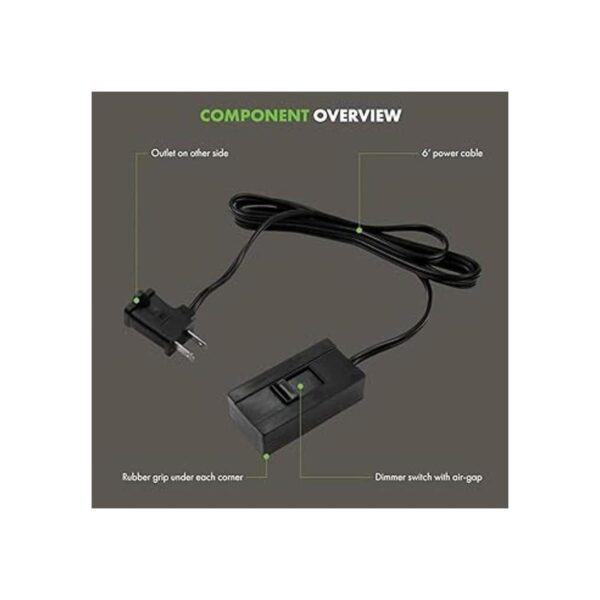 TOPGREENER Regulador de enchufe de mesa para lámparas de_2