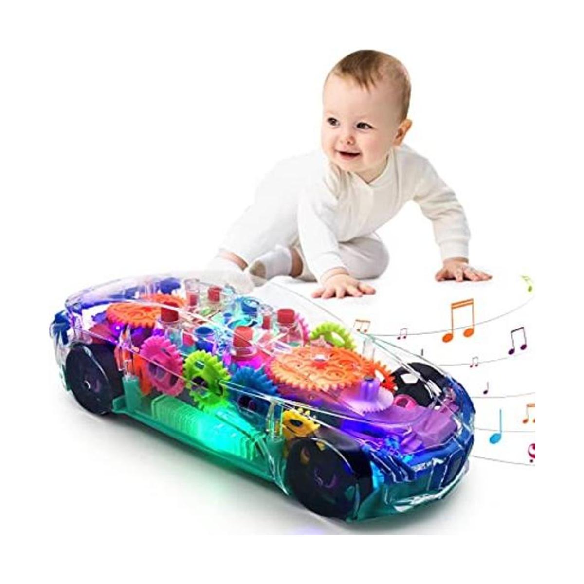 TOOTY Coche con luz transparente Juguetes de coche para