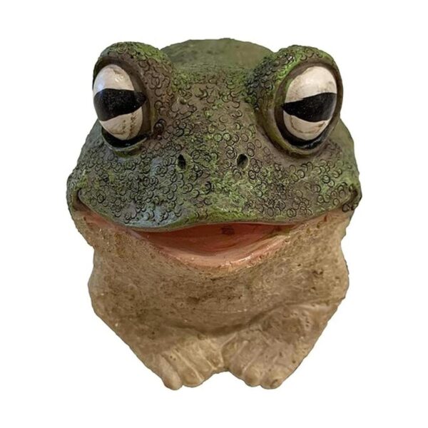 Top Brass Chunky Frog Key Hider Estatua de jardín de sapo