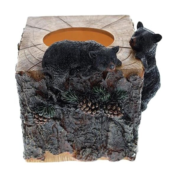 Cubierta decorativa para caja de pañuelos cuadrada de oso_2