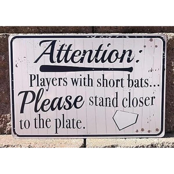 Cartel divertido de lata con texto en inglés Players with_2