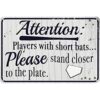 Cartel divertido de lata con texto en inglés Players with_1