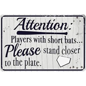 Cartel divertido de lata con texto en inglés Players with_1