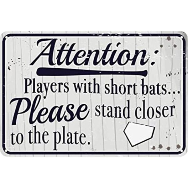 Cartel divertido de lata con texto en inglés Players with_1