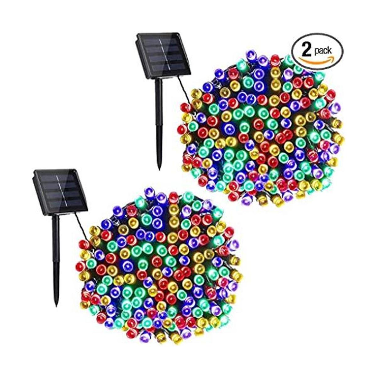 Toodour Luces solares de Navidad paquete de 2 unidades