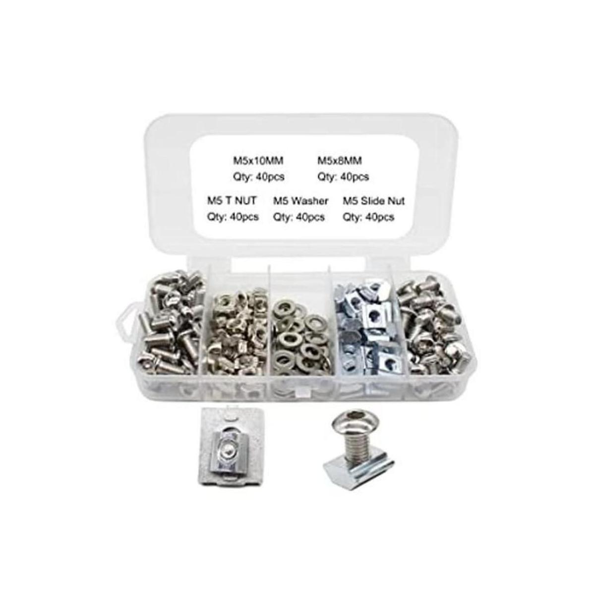 Kit de tuerca de tornillo plateado para conector de
