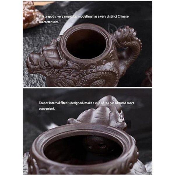 Auténtica tetera Yixing Dragon and Phoenix Tea Pot de gran