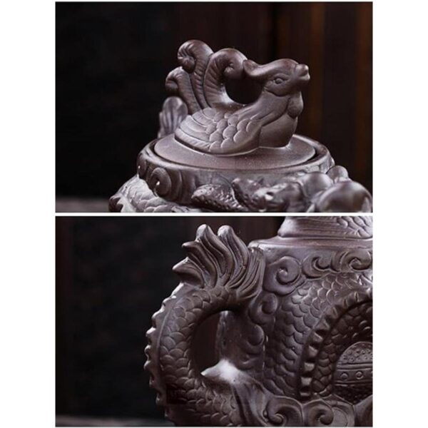 Auténtica tetera Yixing Dragon and Phoenix Tea Pot de gran