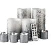 Furora LIGHTING Velas sin llama plateadas con control_1