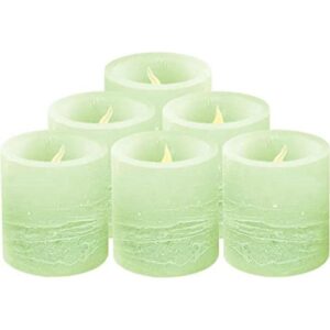 Furora LIGHTING Velas votivas LED verdes paquete de 6_1