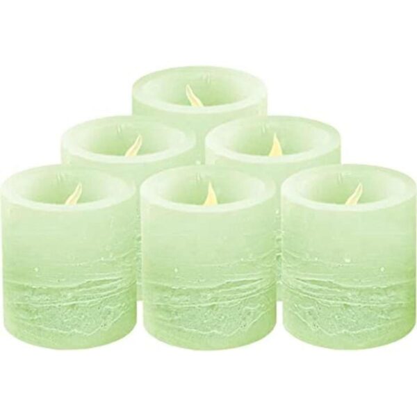 Furora LIGHTING Velas votivas LED verdes paquete de 6_1