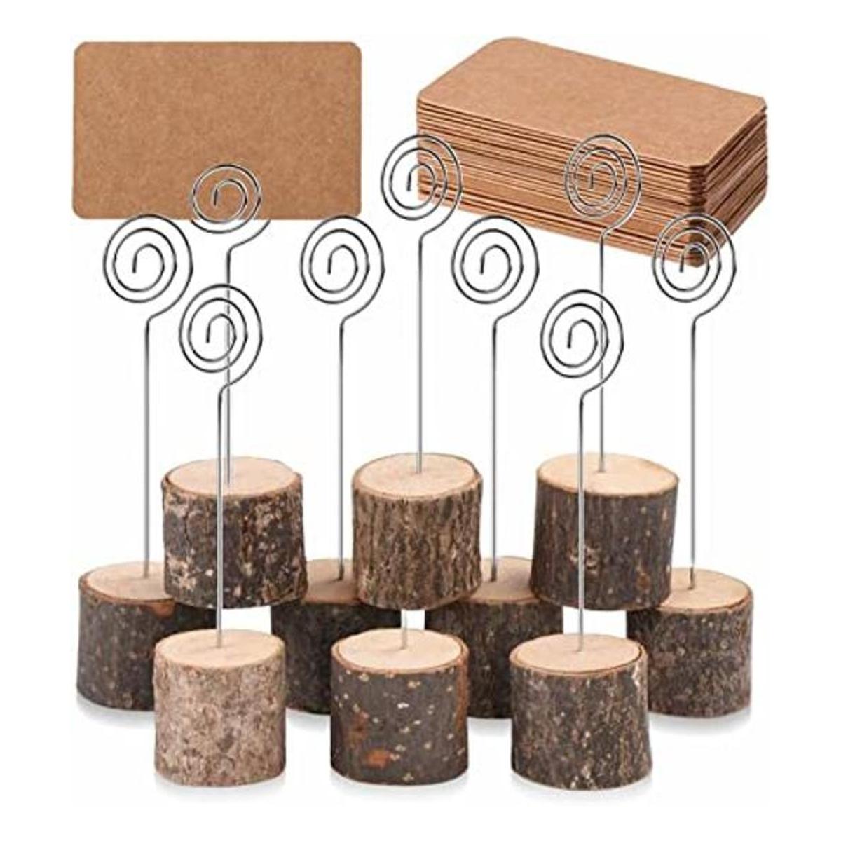 Toncoo 10 soportes para tarjetas de madera de alta calidad