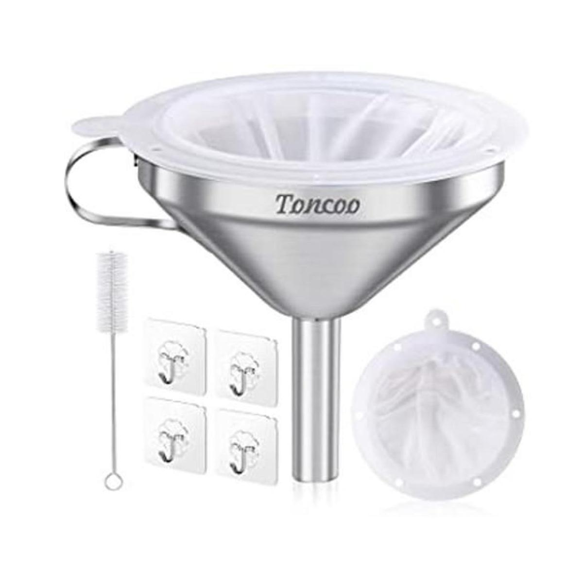 Toncoo Embudo de acero inoxidable de alta calidad de 5