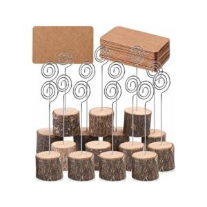 Toncoo 20 portatarjetas de madera de primera calidad con_1