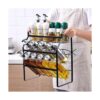Estante organizador de especias de cocina de 3 niveles