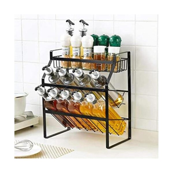 Estante organizador de especias de cocina de 3 niveles