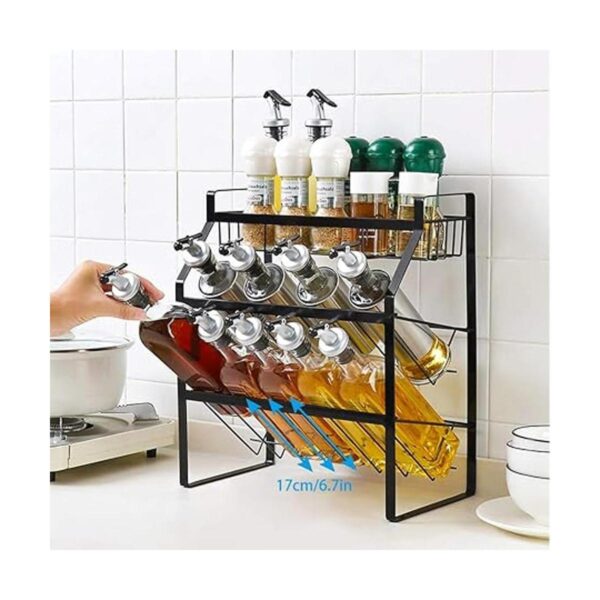 Estante organizador de especias de cocina de 3 niveles
