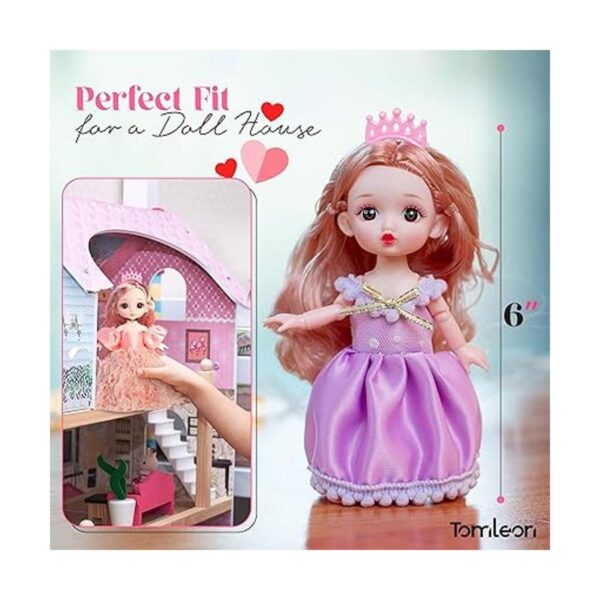 Juego de muñecas pequeñas con mini muñecas de princesa_2