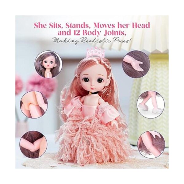 Juego de muñecas pequeñas con mini muñecas de princesa_3