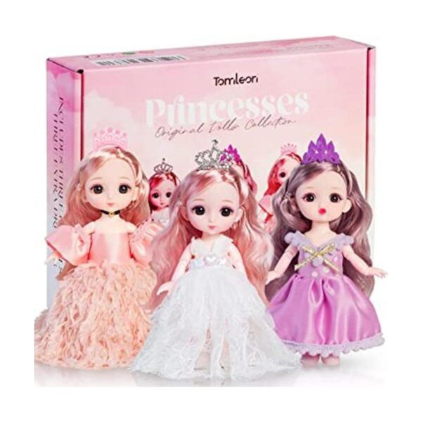 Juego de muñecas pequeñas con mini muñecas de princesa_1