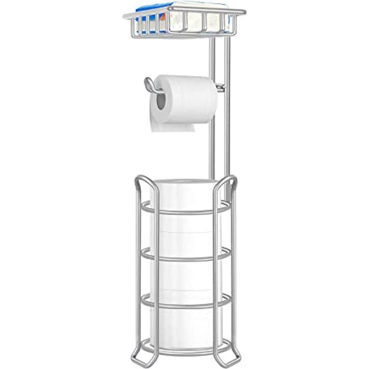 TomCare Soporte de papel higiénico para el inodoro con 4