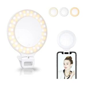 Luz de anillo para selfie control táctil con clip_1