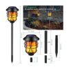 TomCare Luces solares de metal parpadeante llamas solares_3