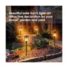 TomCare Luces solares de metal parpadeante llamas solares_5