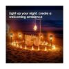 TomCare Luces solares de metal parpadeante llamas solares_6