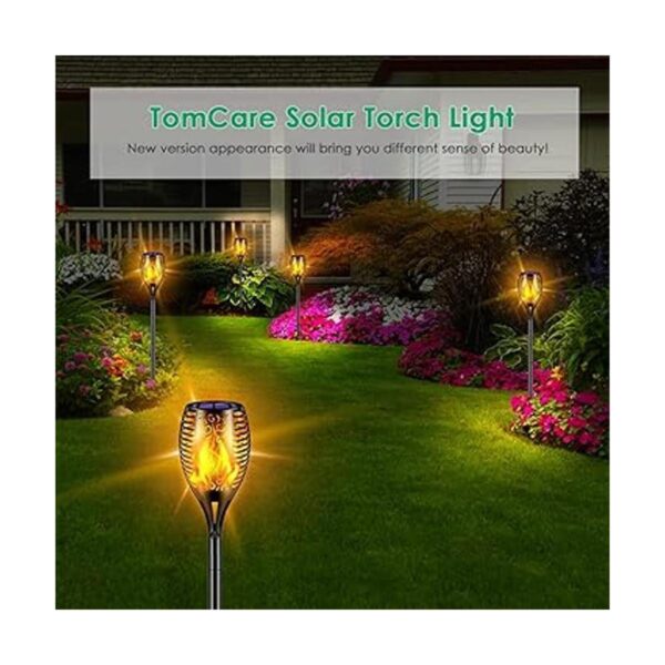 TomCare Luces solares 99 LED más altas y más grandes de_5