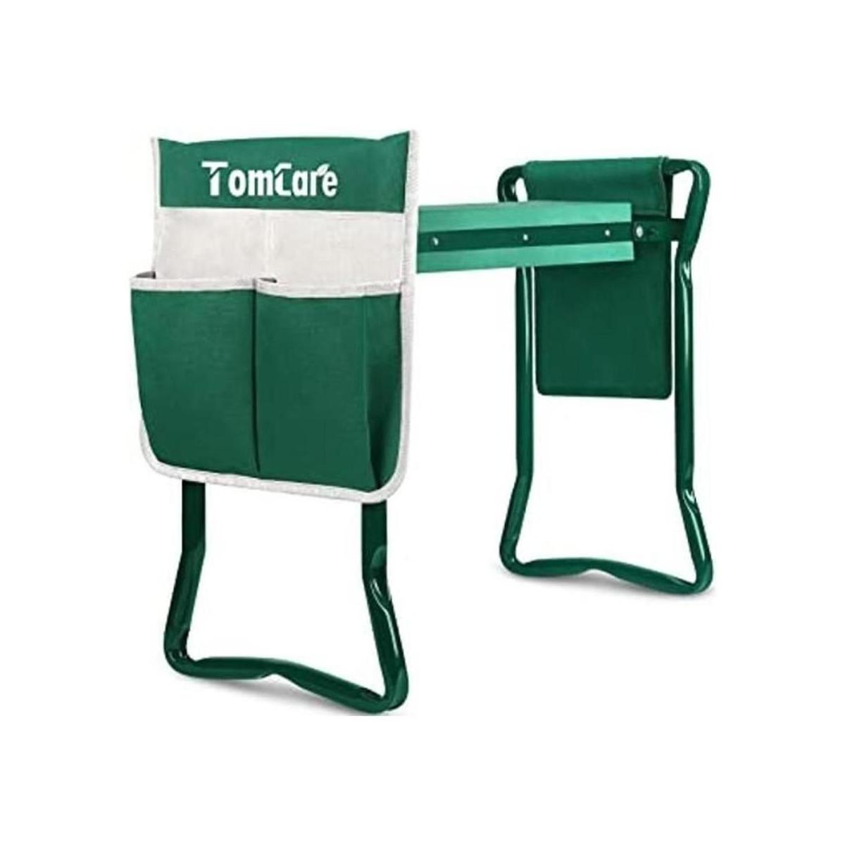 TomCare Taburete y apoya rodillas plegable con bolsa de