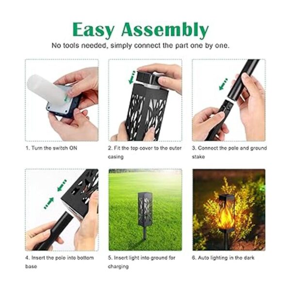 TomCare Luces solares parpadeantes para exteriores luces