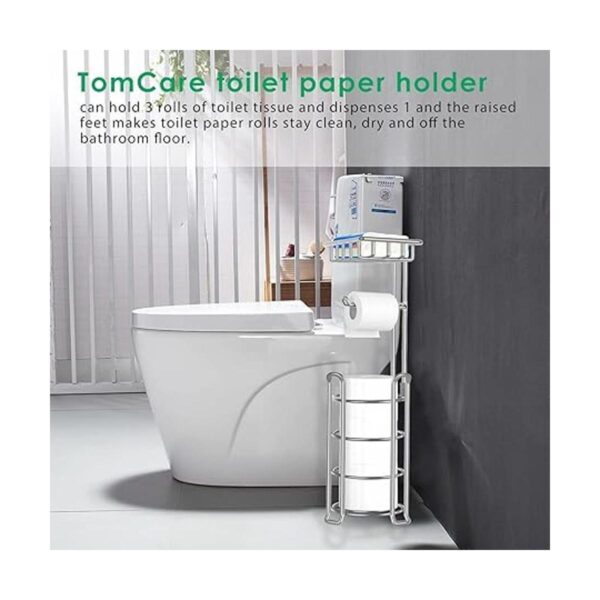 TomCare Soporte de papel higiénico para el inodoro con 4_6