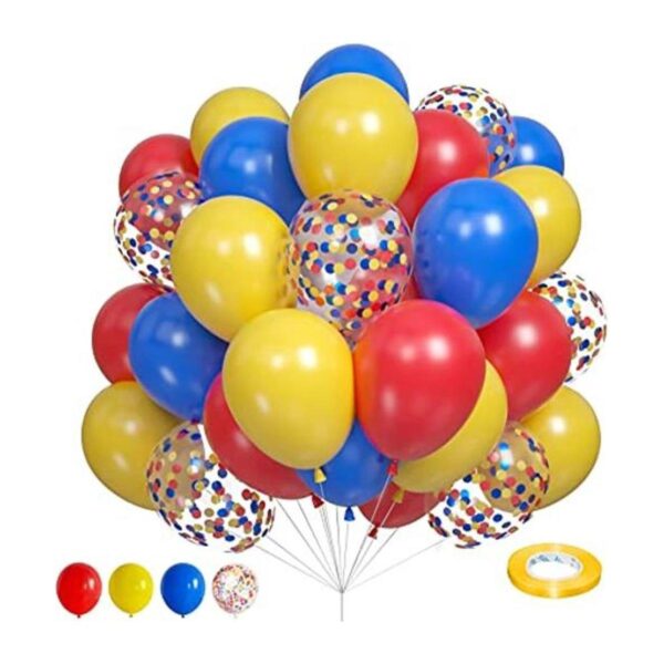 Globos rojos y azules amarillos globos de helio de color_1