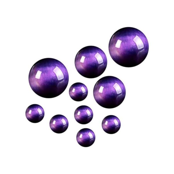 Perlas de ojo de tigre púrpura de piedra de la naturaleza