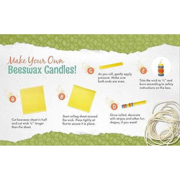 Haz tu propio kit de velas de cera de abeja incluye 10