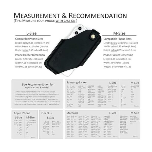 TobbinGear Funda de cuero para teléfono celular con clip_5