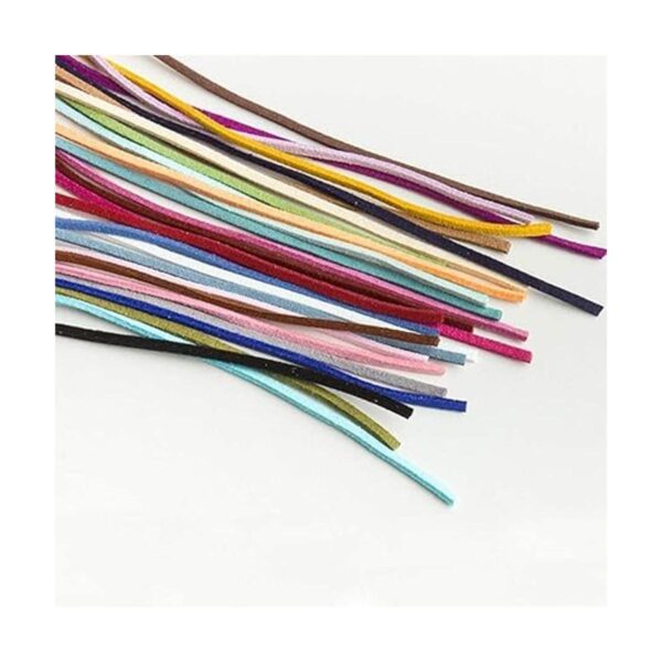 ToBeIT Cuerda de cordón de cuero plano de microfibra de 89_2