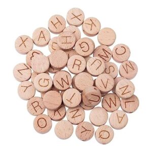 ToBeIT 52 cuentas de madera de haya cuentas cuadradas de_1