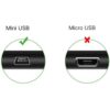 Mini adaptador USB de ángulo recto de 1.64 pies USB A