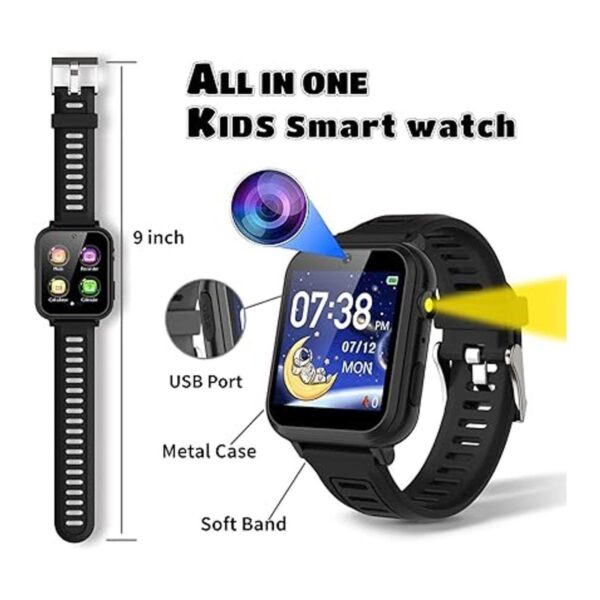 Reloj inteligente para niños de 6 a 12 años con 16 juegos_6