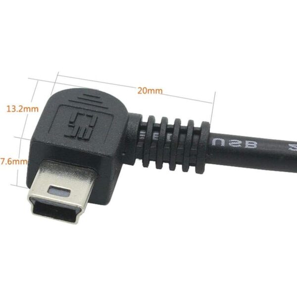 Mini adaptador USB de ángulo recto de 1.64 pies USB A