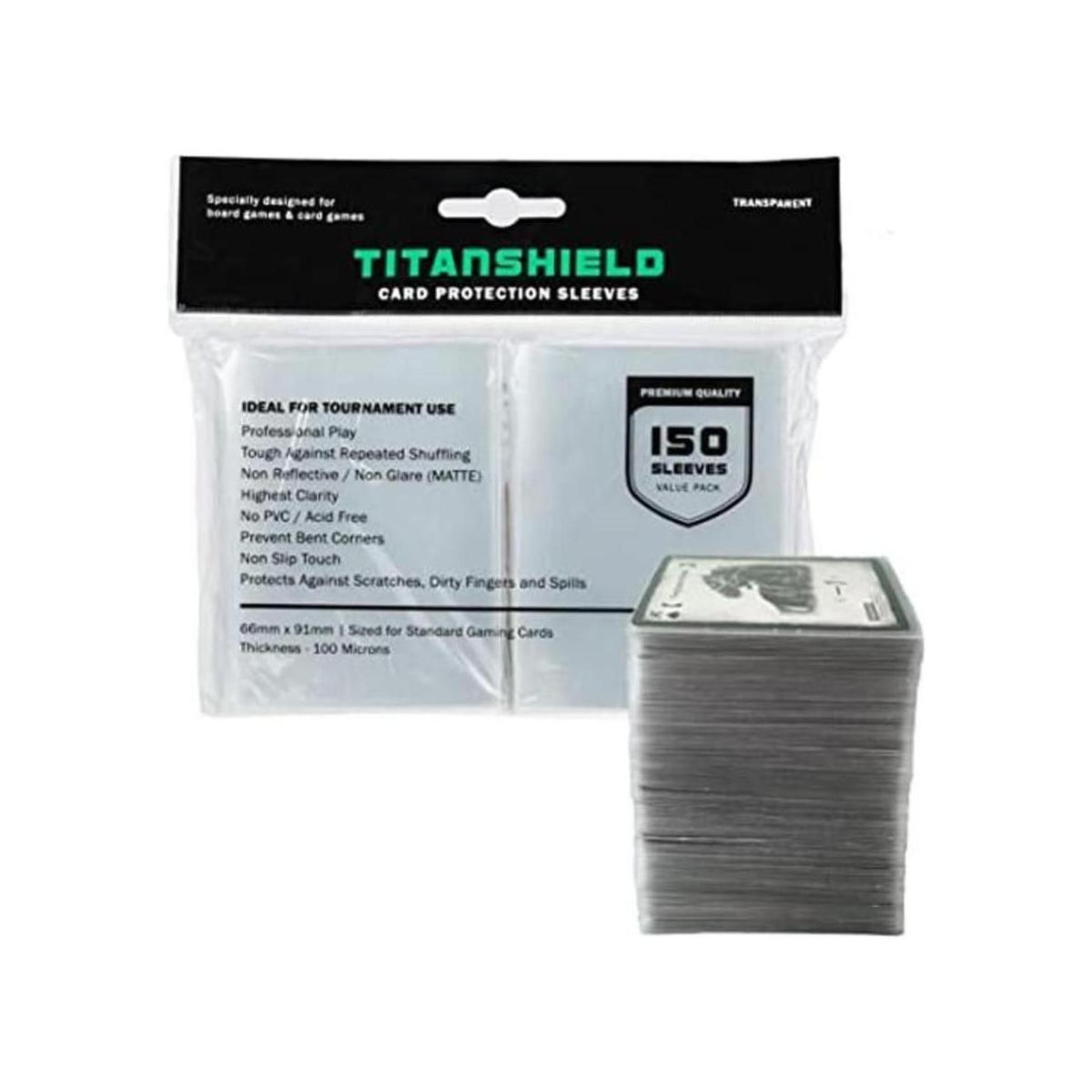 Mangas protectoras para cartas de juego TitanShield 150